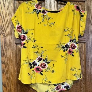 Yellow floral top